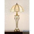 Classic Brass Desk Lamp with Glass Shade